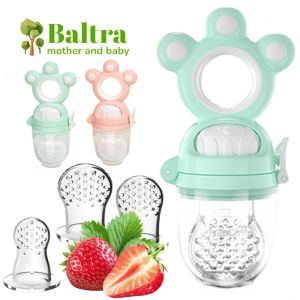 Baltra Baby Fruit Food Feeder & Mini Freezer Nibble Tray with Lid Breastmilk Popsicle Molds Silicone Infant Self Feeding Food Pacifier