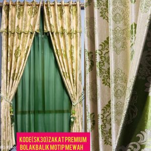 gorden premium/gorden pintu/gorden jendela/gorden poni gabung/gorden smokring minimalis ploking mas