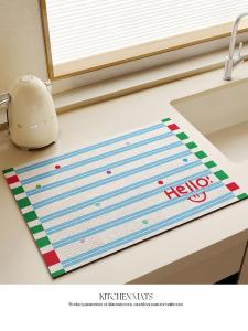 Kitchen Countertop Mat Diatom Mud Absorbent Pad Waterproof Oil Resistant Tablecloth Tea Cup Mat Cream Style Drainage Pad Home Use