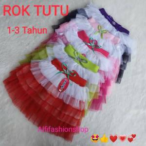 MODEL BARU ROK TUTU 6 LAYER ANAK MURAH CANTIK LUCU KEKINIAN ROK PENDEK MUAT SAMPAH 4 TH / PILIH WARNA