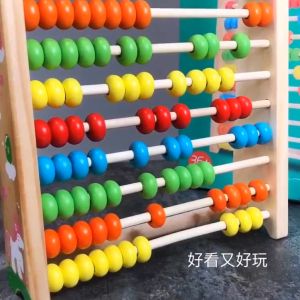 Wooden Beads Math Montessori Education计算数数棒教育玩具 Abacus Counting Beads Calculation Early Learning Montessori for Kids Toys (1275/2010)