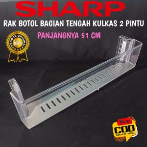 RAK BOTOL KULKAS SHARP 2 PINTU BAGIAN TENGAH UKURAN PANJANG 51CM ORIGINAL BARU