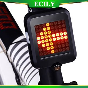 ECILY 64 LED Automatic Direction Indicator Bicycle Rear Taillight USB Rechargeable Cycling MTB Bike Safety Warning Turn Signals Light