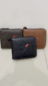 Menbense Dompet Uang Lipat Pria Wanita D5515 Dengan Resleting Zipper Muat Banyak ada tempat Koin