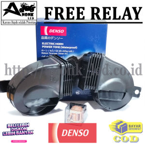 Klakson Denso Keong Motor Waterproof / Klakson Denso model Keong Trompet 12Volt (FREE RELAY)