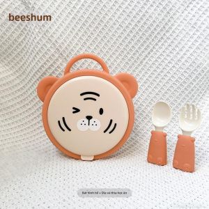 Beeshum | Bộ Dụng Cụ Ăn Tự Lập Dành Cho Bé Tiện Mang Đi Chất Liệu An Toàn Thực Phẩm