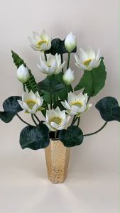 แจกันดอกบัวประดิษฐ์ขนาดใหญ่ แจกันดอกไม้บูชาพระ