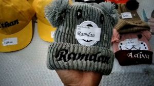 topi bayi laki laki Cubluk Bayi Rajut Beruang Free Request Custom Nama