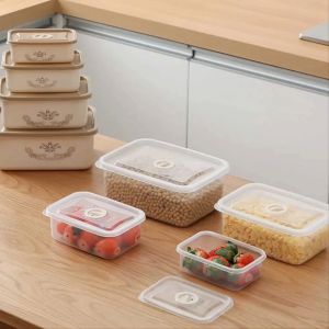Container Makanan Set 4in1 Food Storage Box Set 4 in 1 Toples Premium / Tempat Penyimpanan Makanan Segi Di Kulkas Square Shape
