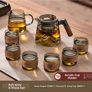 YIHUTEA | Heat-Resistant Thickened Glass Tea Set For Home And Office