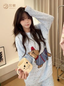 GONGDIE | Thermal Warm Dachshund Cartoon Pajamas Set