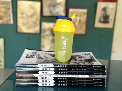 Herbalife Portable Fitness Shaker Cup with Scale Protein Powder Milkshake Sports Water Bottle European Style Plastic Cup