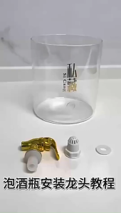 ABS Wine & Water Dispenser Faucet with Filter Anti-Clog Plastic Spigot for Glass Bottles Jars & Tanks