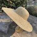 Farm Use Straw Outdoor Protection Breathable Barley Stalk Construction Site Womens Large Brim Hat Mens Sun Cap. 