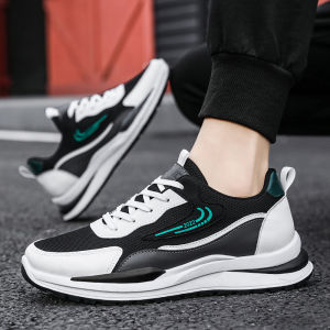 Mens Waterproof Leather Surface Running Shoes Spring Autumn Casual Dad Sneakers Youth Trendy round Toe Rubber Outsole