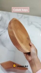 Cobek kayu - Cobek + ulekan - Cobek ulekan serbaguna