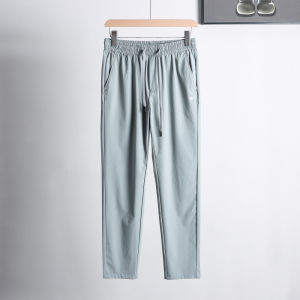 Waterproof Breathable Mens Outdoor Sports Casual Pants Elastic Waist Drawstring Quick Dry Long Trousers Fashionable Urban Style