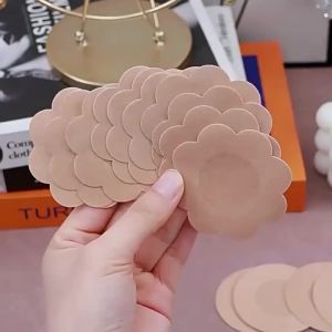 50Pcs Cloth Nipple Cover Teat Hide Women Nipple Pasties Piece Breast Petals Invisible Bra Padding Chest Sticker Patch Covers