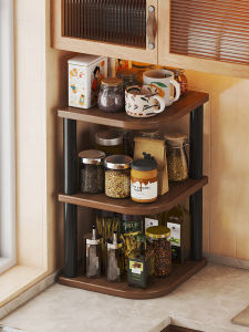 Kitchen Triangle Storage Rack Multifunctional Storage Rack Corner Storage Rack Seasoning Product Storage Rack Seasoning Corner Rack