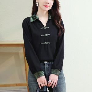SNUG สวยราคาไม่แพงสำนักงานแฟชั่นอารมณ์เสื้อถักเย็บ2025ฤดูใบไม้ร่วงย้อนยุคคอโปโลแขนยาวหลวมดูผอมเก๋เสื้อตัวใน