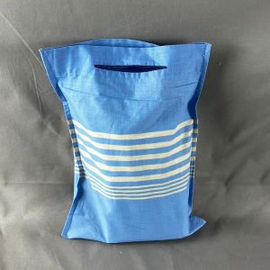 Export to Japan Fresh Stripes Cotton Storage Bag Mori Style Artistic Small Hand Bag Shopping Bag