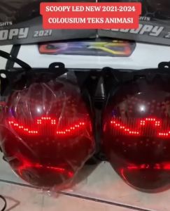 LAMPU STOP SCOOPY RUNNING TEXT ANIMASI 2020-2024 STOPLAMP SCOOPY OTOMATIS RUNNING ANIMASI 2020-2024 MOTOR