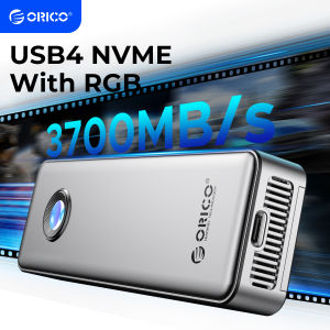 M.2 ORICO NVMe ตู้ SSD 40Gpbs กับไฟ RGB USB4 PCIE4.0 M-Key เข้ากันได้ Thunderbolt 3 4เครื่องมือฟรี8TB สำหรับ Lapotp มือถือ