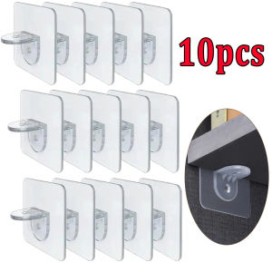 4/10Pcs Strong Self Adhesive Shelf Bracket Support Pegs Sticky Angle Brace No Drill for Closet Cabinet Wardrobe Shelves Board Holder