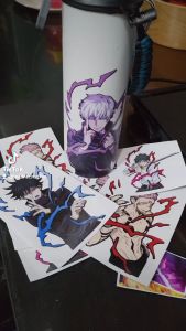 Jujutsu Kaisen Vinyl Stickers: Yuji Itadori, Megumi Fushiguro & Yuta Okkotsu Half Body Peeker Indoor Outdoor Waterproof & Non-Faded
