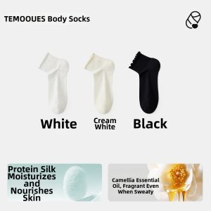 Antibacterial Deodorant Breathable Womens Socks Mulberry Silk Thin Net