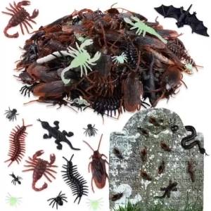 20~200Pcs Realistic Simulation Cockroaches Spider Centipede Scorpion Wonderful Jokes Interesting Mischiefs Halloween Party Decor