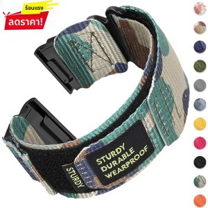 สายไนลอนขนาด 22 มม. 26 มม. สำหรับนาฬิกา Garmin Fenix 8 47 51 มม. 7X 6 6X Pro 5 5XPlus 3 3HR QuickFit สายรัดข้อมือสมาร์ทวอทช์ Forerunner 945 925