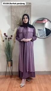 Gamis Lebaran Wanita Kekinian Brokat Mewah Terbaru Bahan Cringkle Airflow Termurah