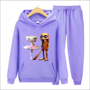 Setelan Baju Sweater Hoodie Anak-Anak Motif Ballerina Tung tung Viral Untuk Usia 4-12 Thn