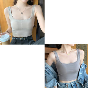 MiiOW | Áo ba lỗ không tay mùa hè MiiOW dành cho nữ Áo ba lỗ không dây có đệm ngực Thiết kế lưng đẹp Áo khoác ngoài bên trong