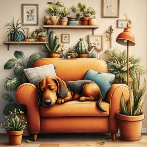 HUACAN Cross Stitch Kit Dog Animal Adult Crafts DMC Thread Embroidery Sets Plant Art Diy Gift Needlework 11CT Home Decor Items