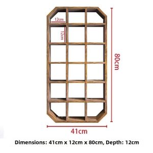 MUYI | New Chinese Style Solid Wood Display Cabinet For Tea Sets Wall Mounted