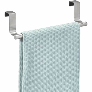 Over Door Kitchen Towel Holder Stainless Steel Towel Rack Bar Over Cabinet Cupboard Door Dish Towel Hanger
