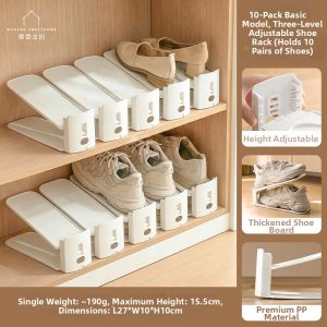 MODERN SWEETHOME | Space Saving Adjustable Shoe Organizer Rack