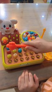 Đồ Chơi Nông Trại Vui Vẻ 4in1 Cho Bé gồm Câu Cá Đập Chuột Trồng Cà Rốt cho thỏ ăn bắt sâu cho chim ăn