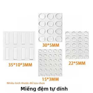 1 Tấm Tự Dính Silicon Chặn Cửa Đệm Đệm Cho Tủ Bảo Vệ Tường Đồ Nội Thất & Tủ Lạnh Chống Va Đập