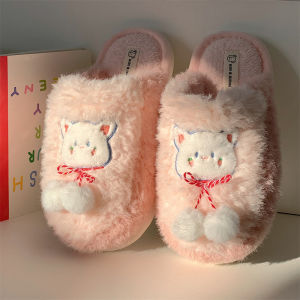 Dép Đi Trong Nhà Mùa Đông Bằng Cotton Phong Cách Hàn Quốc Cho Nữ Dép Đi Trong Nhà Bằng Cotton Chống Trượt Ấm Áp