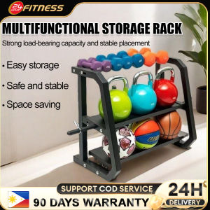 3-in-1 Dumbbell Stand Kettle Stand Storage Rack Space-saving