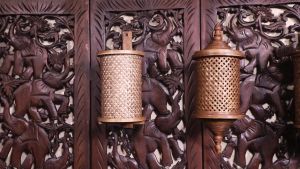 เอเชียตะวันออกเฉียงใต้ตกแต่งโคมไฟติดผนังสไตล์ไทยไม้ไผ่สานโคมไฟคลับเฮ้าส์โรงแรมบาร์บันไดเดินทางวินเทจโคมไฟตกแต่งผนัง