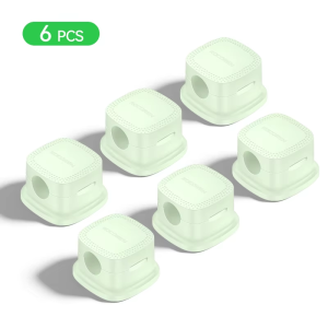 Rocoren | Rocoren Magnetic Cable Organizer Smooth Adjustable Cable Holder Under Desk 6PCS Stable Cable Management Wire Keeper Cable Clips