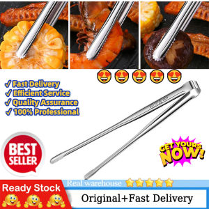 คลิปบาร์บีคิว 304 เนื้อ Penjepit Panggangan สำหรับบาร์บีคิว ตั้งแคมป์ น้ำเกลือ สีเงิน