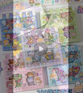 KTPH 100pcs Cute Design Korean Cartoon Waterproof Stickers For Objects and Scrapbooking