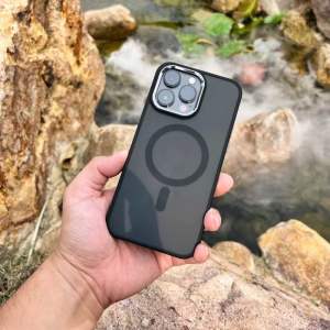 [ TITANIUM GREY EDITION ] CHROME MAGNETIC MAGSAFE CASE BLACK MATTE HYBRID IPHONE 15 16 PRO MAX 14 13 12 11 XS MAX XR X PLUS DOVE PROTECTOR MAGNETIC ANTI GLARE / SIDIK JARI