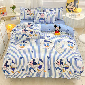 Pure Cotton Bedding Set for Boys Cartoon Design Duvet Cover Sheet Fitted Sheet Quilt Four Piece Bedding Set Dormitory Three Piece Set