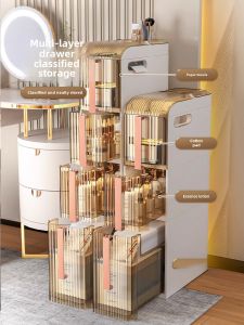 17cm Installation-Free Gap Storage Cabinet Narrow Gap Storage Cabinet Refrigerator Side Cabinet Bathroom Gap Cabinet Kitchen Storage Rack